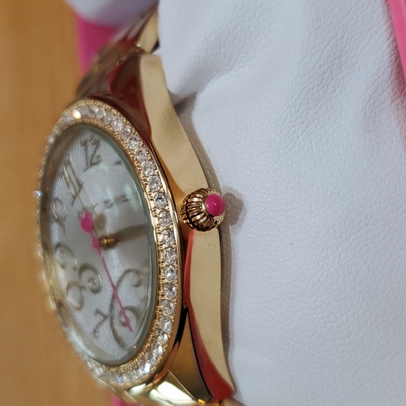 Betsey Johnson gold rhinestone watch main image 8